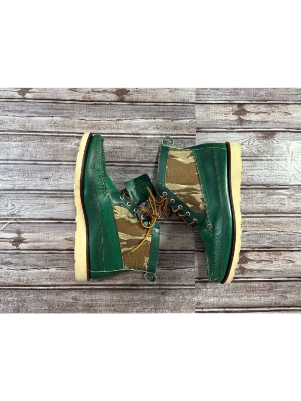 Mark McNairy New Amsterdam Eastland Berwick Sz 9 D color green made USA $550 - Picture 6 of 10